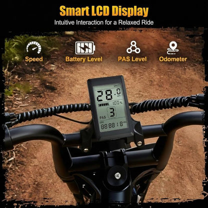 ESKUTE V100 E-Bike for Adults, 16\" All-Terrain Fat Tire Electric Bicycle