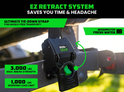 RhinoGear™ Retractable Boat Trailer Tie Down