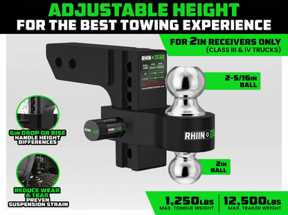 RhinoGear™ Adjustable Trailer Hitch