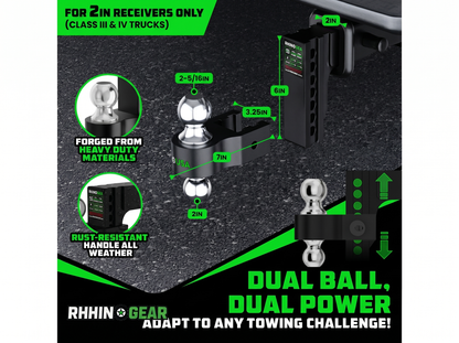 RhinoGear™ Adjustable Trailer Hitch
