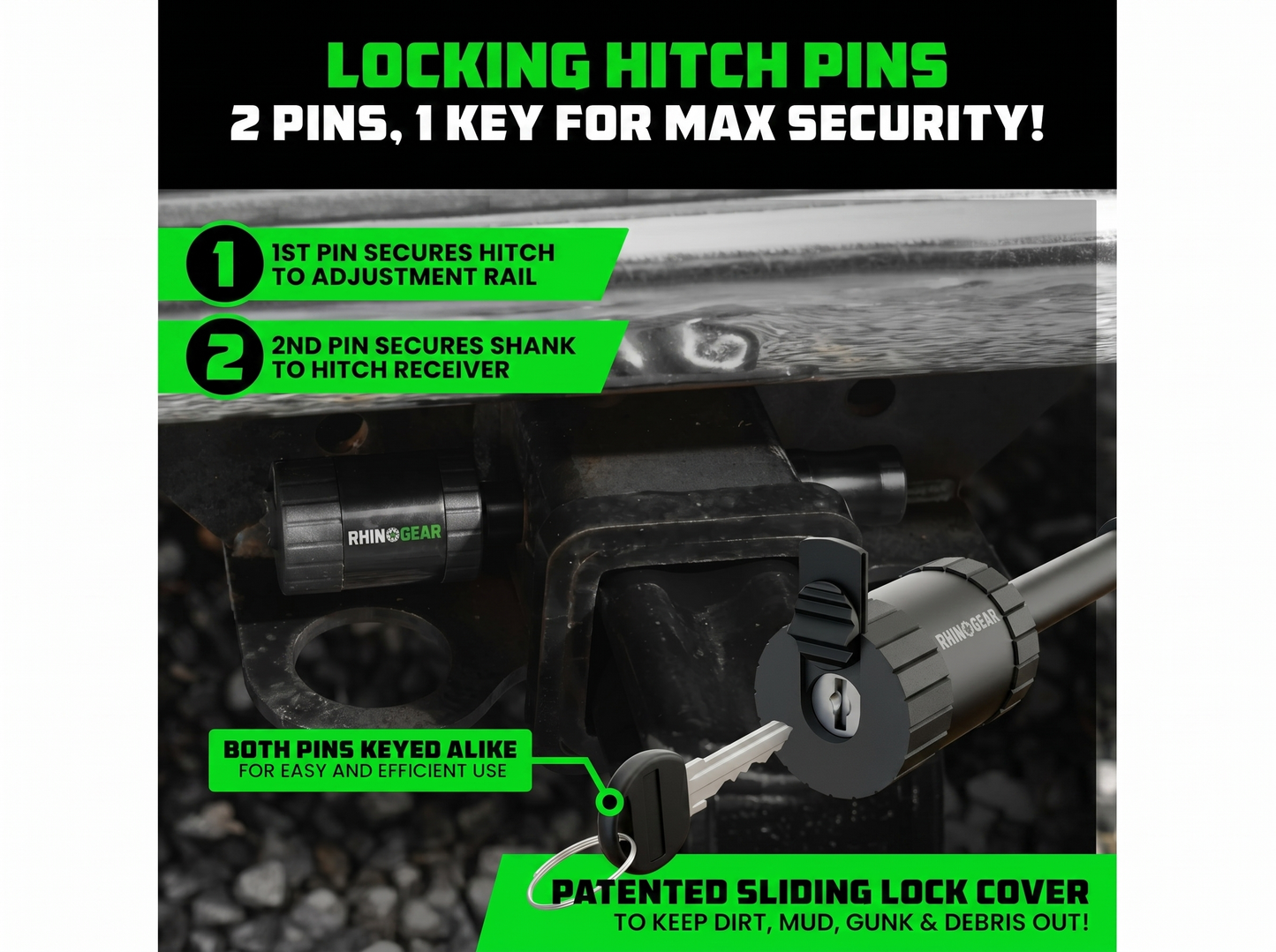 RhinoGear™ - Adjustable Trailer Hitch