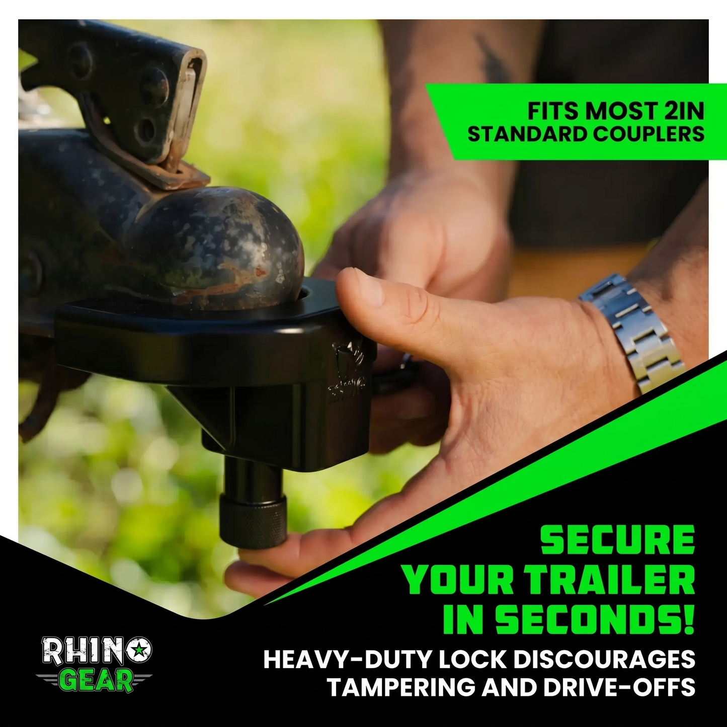 RhinoGear Trailer Hitch Coupler Lock
