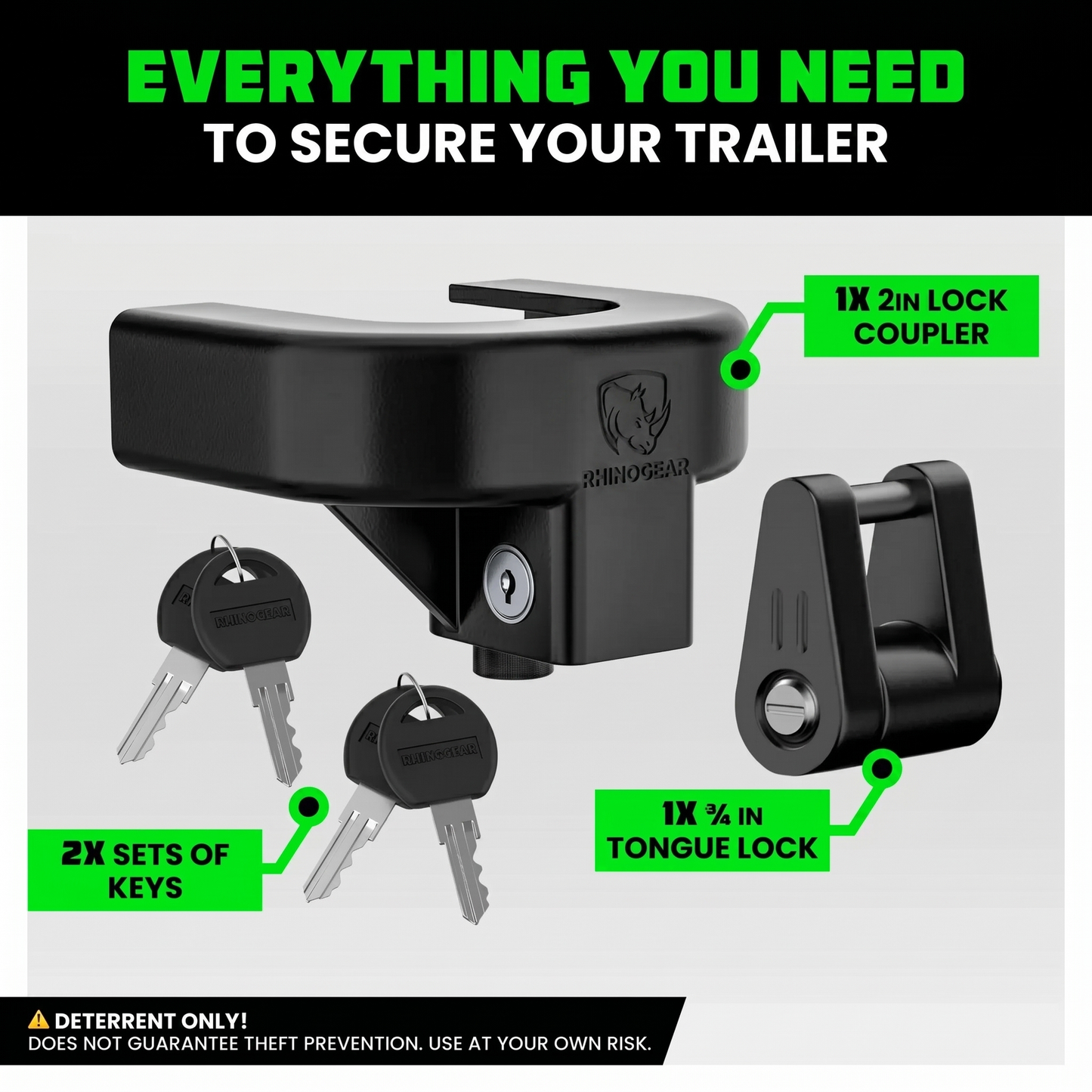 RhinoGear Trailer Hitch Coupler Lock